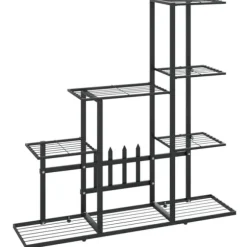 vidaXL blomsterstativ 94,5x25x88 cm metal sort - Planteborde