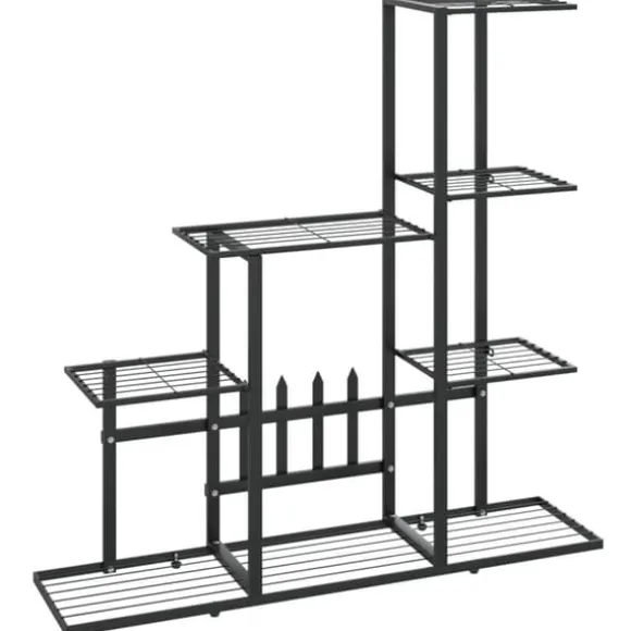 vidaXL blomsterstativ 94,5x25x88 cm metal sort - Planteborde