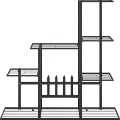 vidaXL blomsterstativ 94,5x25x88 cm metal sort - Planteborde