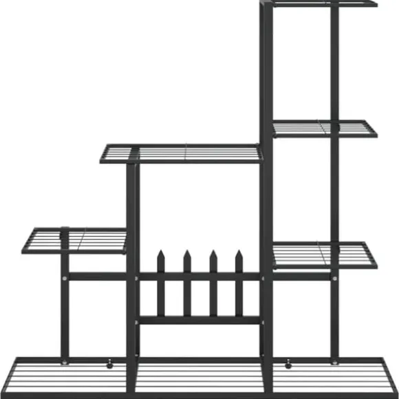vidaXL blomsterstativ 94,5x25x88 cm metal sort - Planteborde