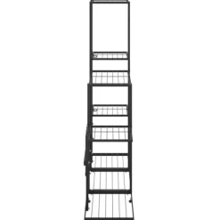 vidaXL blomsterstativ 94,5x25x88 cm metal sort - Planteborde
