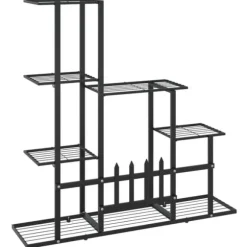vidaXL blomsterstativ 94,5x25x88 cm metal sort - Planteborde