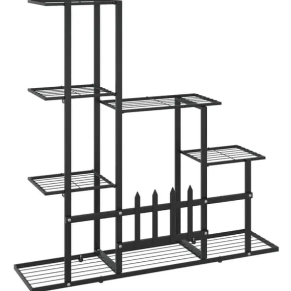 vidaXL blomsterstativ 94,5x25x88 cm metal sort - Planteborde