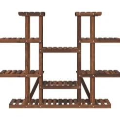 vidaXL blomsterstativ 110x25x110,5 cm massivt fyrretræ - Planteborde