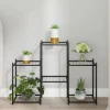 vidaXL blomsterstativ 83x25x60 cm jern sort - Planteborde