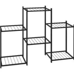 vidaXL blomsterstativ 83x25x60 cm jern sort - Planteborde