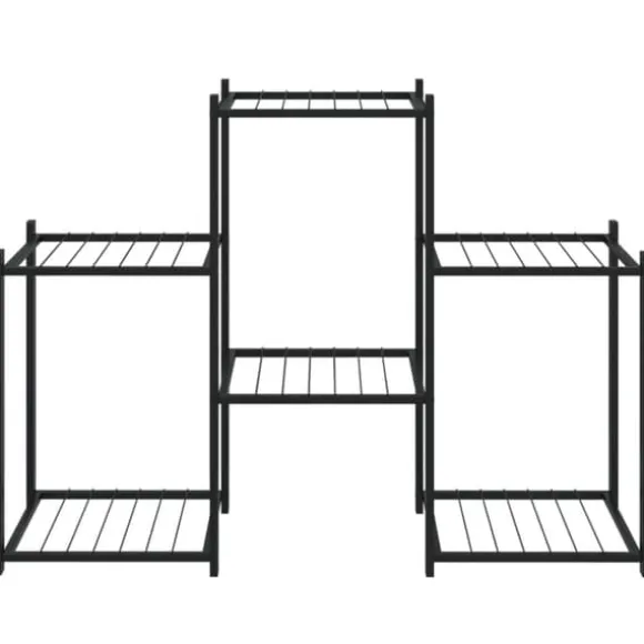 vidaXL blomsterstativ 83x25x60 cm jern sort - Planteborde