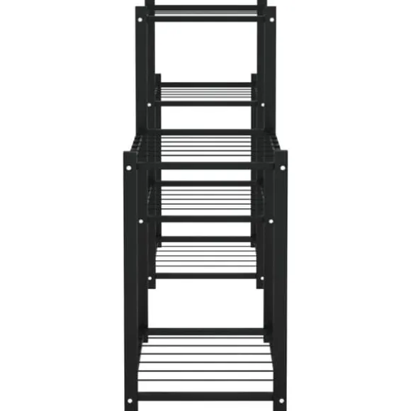 vidaXL blomsterstativ 83x25x60 cm jern sort - Planteborde