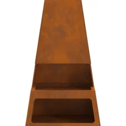 vidaXL Bålsted Brun 60 x 35 x 100 cm Forvitret stål