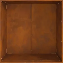 vidaXL Bålsted Brun 80 x 80 x 43 cm Forvitret stål
