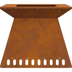 vidaXL Bålsted Brun 60 x 60 x 50 cm Forvitret stål