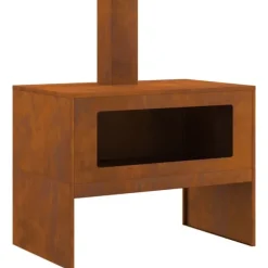 vidaXL Bålsted Brun 80 x 50 x 96 cm Forvitret stål