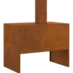 vidaXL Bålsted Brun 80 x 50 x 96 cm Forvitret stål