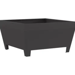 vidaXL Bålsted Sort 80 x 80 x 43 cm Koldvalset stål