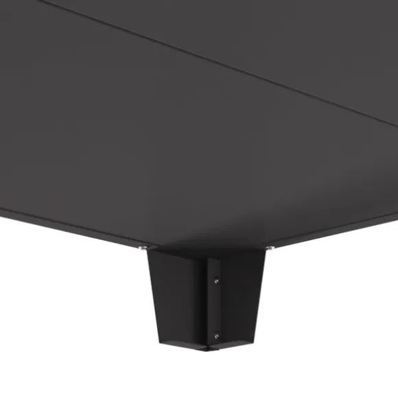 vidaXL Bålsted Sort 80 x 80 x 43 cm Koldvalset stål