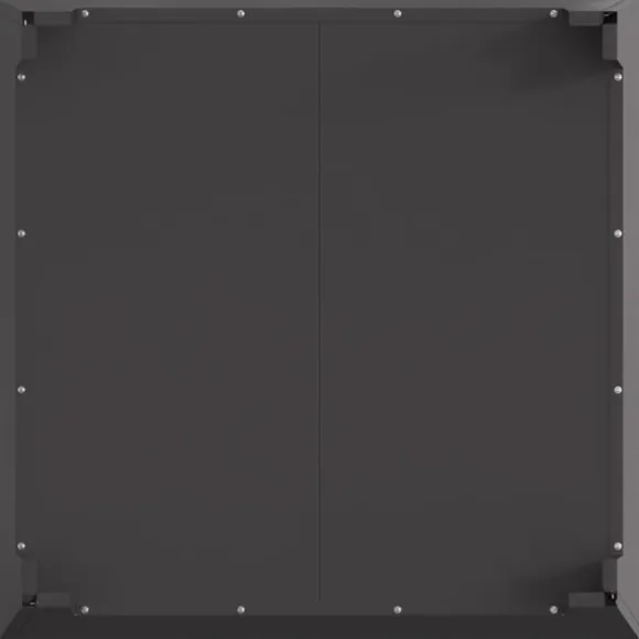 vidaXL Bålsted Sort 80 x 80 x 43 cm Koldvalset stål