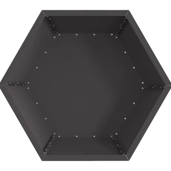 vidaXL Bålsted Sort 75 x 75 x 28 cm Koldvalset stål