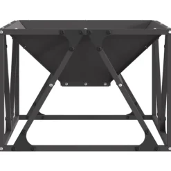 vidaXL Bålsted Sort 50 x 50 x 35 cm Koldvalset stål