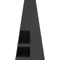 vidaXL Bålsted Sort 50 x 50 x 100 cm Koldvalset stål