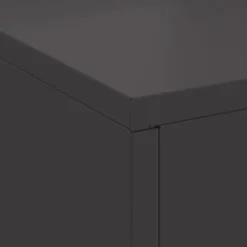 vidaXL Bålsted Sort 60 x 40 x 96 cm Koldvalset stål