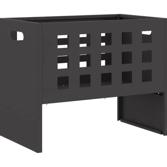 vidaXL Bålsted Sort 50 x 30 x 40 cm Koldvalset stål