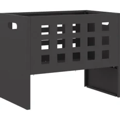 vidaXL Bålsted Sort 50 x 30 x 40 cm Koldvalset stål
