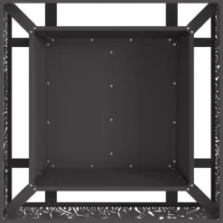 vidaXL Bålsted Sort 80 x 80 x 30 cm Koldvalset stål