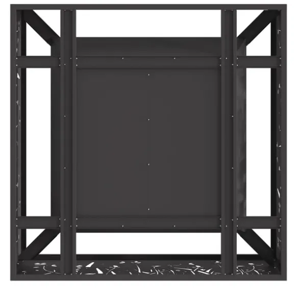 vidaXL Bålsted Sort 80 x 80 x 30 cm Koldvalset stål