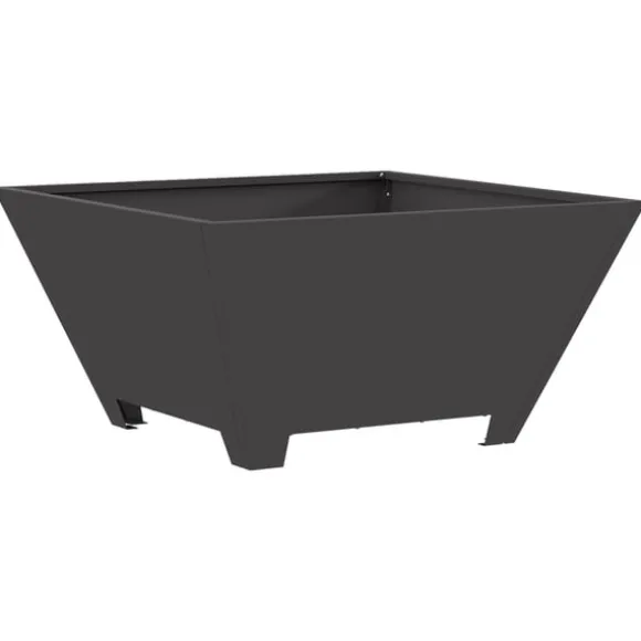 vidaXL Bålsted Sort 60 x 60 x 30 cm Koldvalset stål
