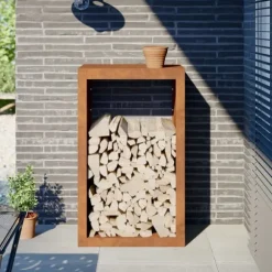 vidaXL Brændereol 60x40x100 cm i vejrbestandigt stål
