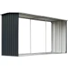 vidaXL brændeskur 330 x 92 x 153 cm galvaniseret stål antracitgrå