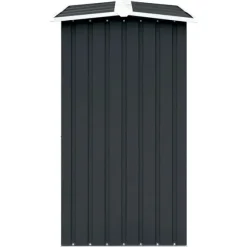 vidaXL brændeskur 330 x 92 x 153 cm galvaniseret stål antracitgrå