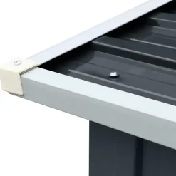 vidaXL brændeskur 330 x 92 x 153 cm galvaniseret stål antracitgrå