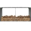 vidaXL brændeskur 330 x 92 x 153 cm galvaniseret stål antracitgrå - Brændekurve – tilbehør