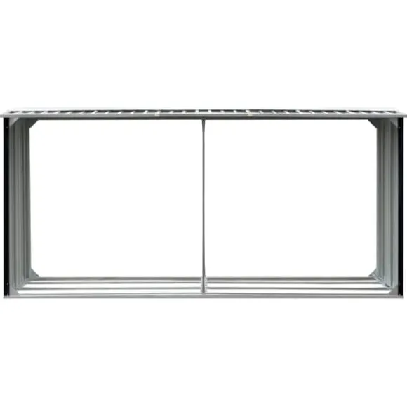vidaXL brændeskur 330 x 92 x 153 cm galvaniseret stål antracitgrå - Brændekurve – tilbehør