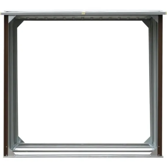 vidaXL brændeskur 172 x 91 x 154 cm galvaniseret stål brun - Brændekurve – tilbehør