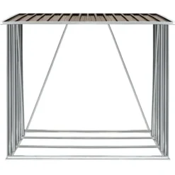 vidaXL brændeskur til haven 163x83x154 cm galvaniseret stål brun - Brændekurve – tilbehør