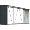 vidaXL brændeskur til haven 330x84x152 cm galvaniseret stål antracitgrå
