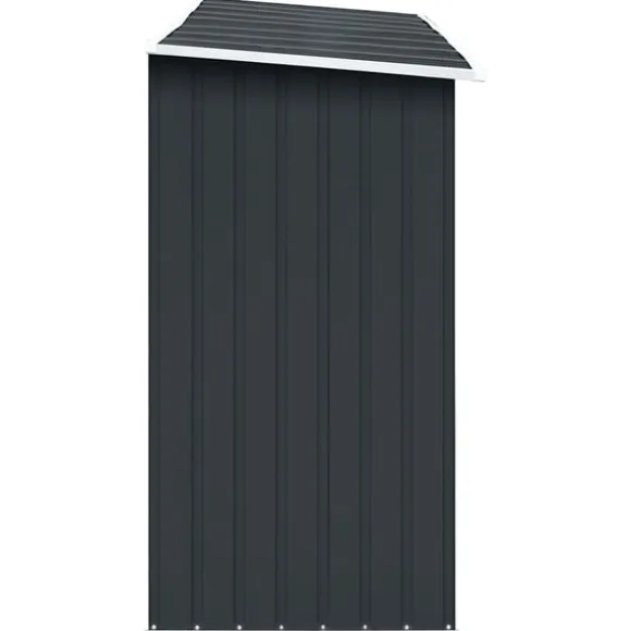 vidaXL brændeskur til haven 330x84x152 cm galvaniseret stål antracitgrå