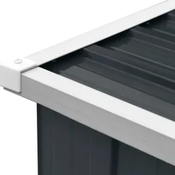 vidaXL brændeskur til haven 330x84x152 cm galvaniseret stål antracitgrå