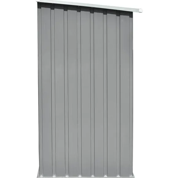 vidaXL brændeskur til haven galvaniseret stål 163 x 83 x 154 cm grå