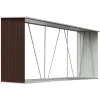 vidaXL brændeskur til haven 330x84x152 cm galvaniseret stål brun