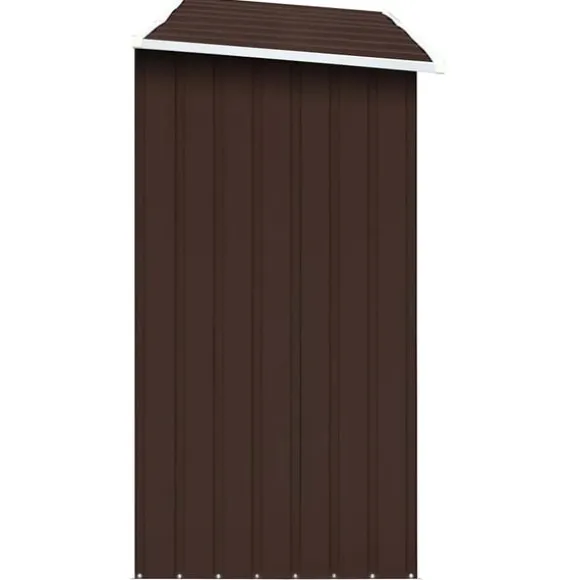 vidaXL brændeskur til haven 330x84x152 cm galvaniseret stål brun