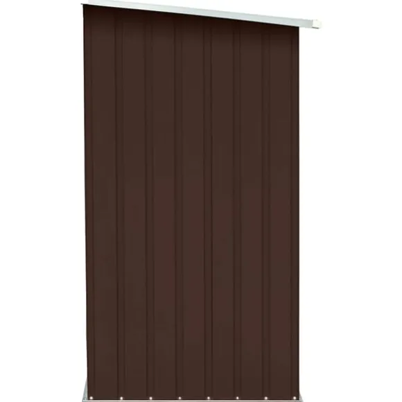 vidaXL brændeskur til haven 163x83x154 cm galvaniseret stål brun