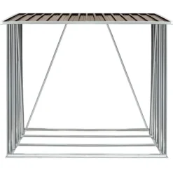 vidaXL brændeskur til haven 163x83x154 cm galvaniseret stål brun