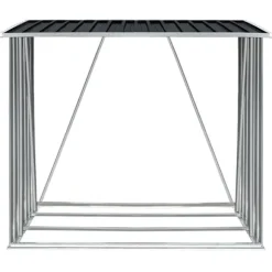 vidaXL brændeskur til haven 163x83x154 cm galvaniseret stål antracitgrå