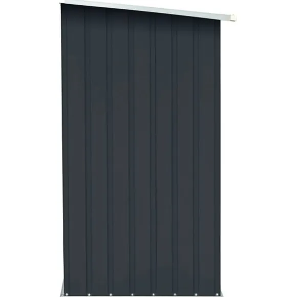 vidaXL brændeskur til haven 163x83x154 cm galvaniseret stål antracitgrå