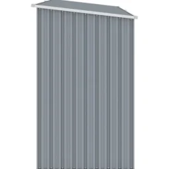 vidaXL brændeskur 245x98x159 cm galvaniseret stål grå - Skure & Redskabsskure