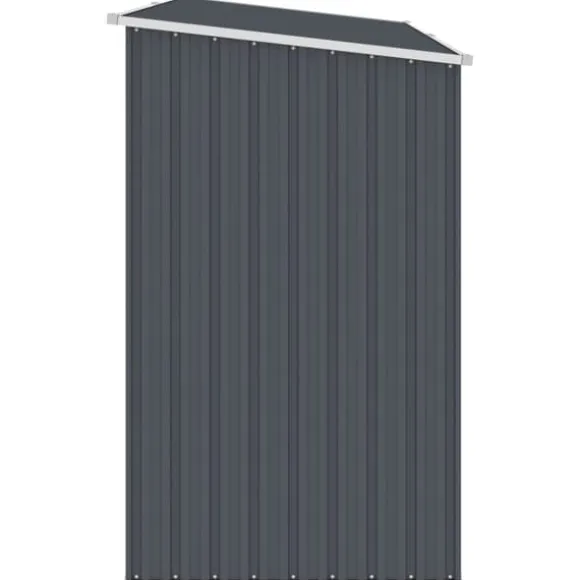 vidaXL brændeskur 245x98x159 cm galvaniseret stål antracitgrå - Skure & Redskabsskure