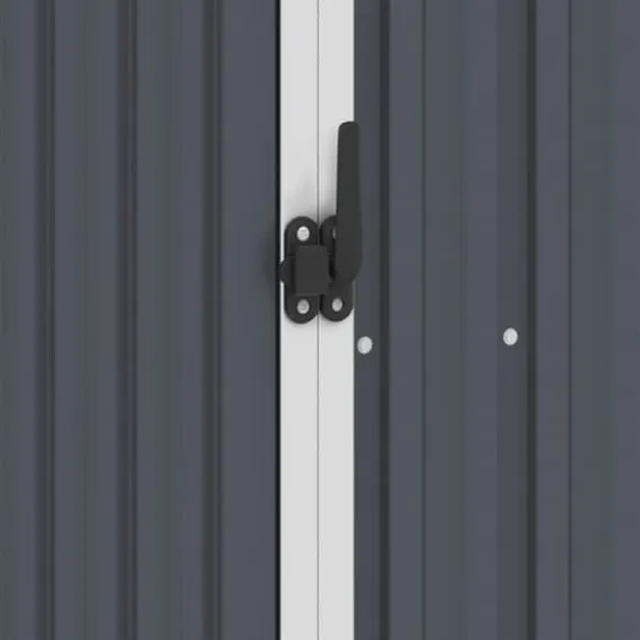 vidaXL brændeskur 245x98x159 cm galvaniseret stål antracitgrå - Skure & Redskabsskure